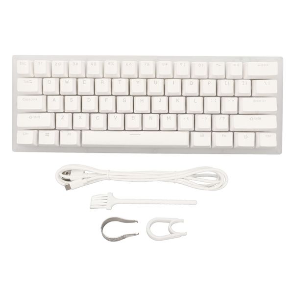 Gaming Keyboard Ergonomic 61 Key Hot Swap Brown