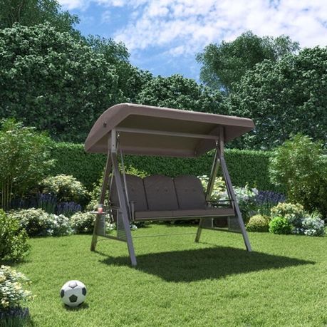 Prestige Home 3 Seater Outdoor Swing with adjustable Canopy