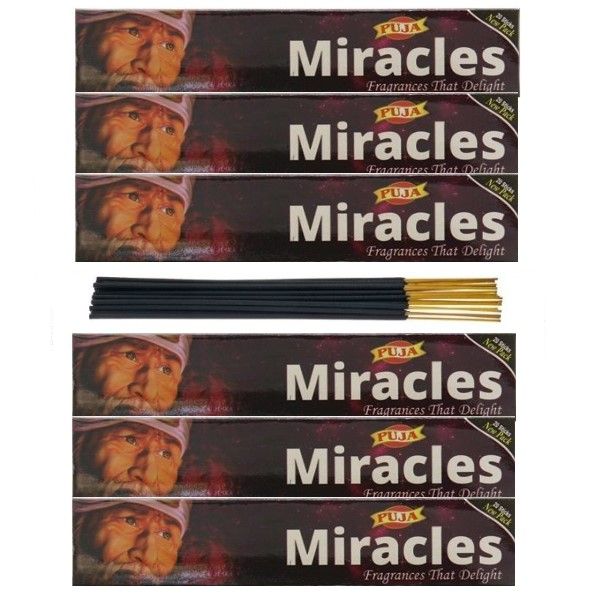 Puja Incense Sticks Highly Scented Agarbatti - Miracles - 120 Sticks
