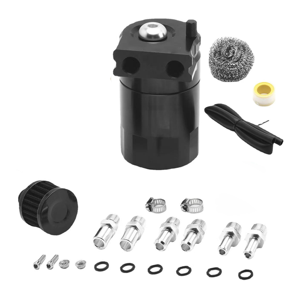 With Air Filter Oil Catch Can Tank -Black-(300ML)