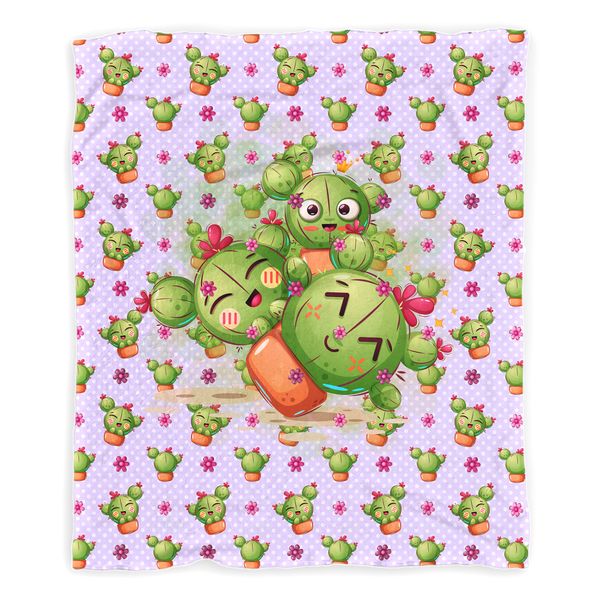 Happy Cactus Crew Baby Fleece Blanket