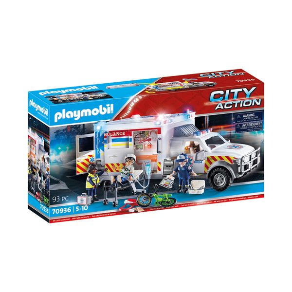 Playmobil Rescue Vehicles: Ambulance With Lights And Sound 70936