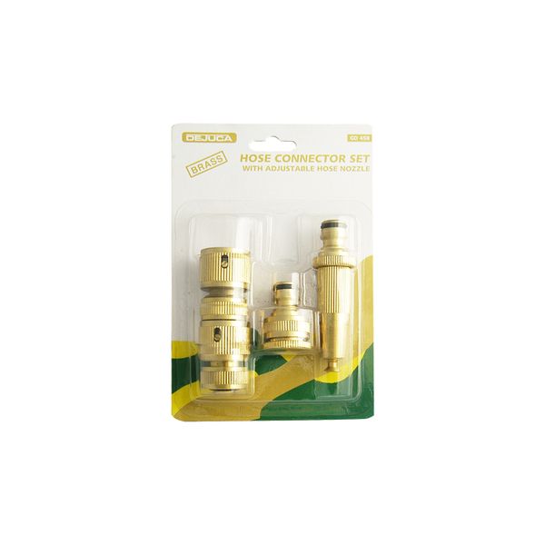 Dejuca - 4 Piece - Adjustable Brass Hose Nozzle Set