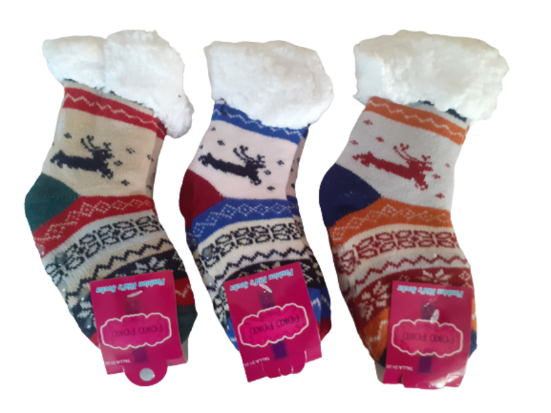 Children Non Slip Winter Socks 100% Wool