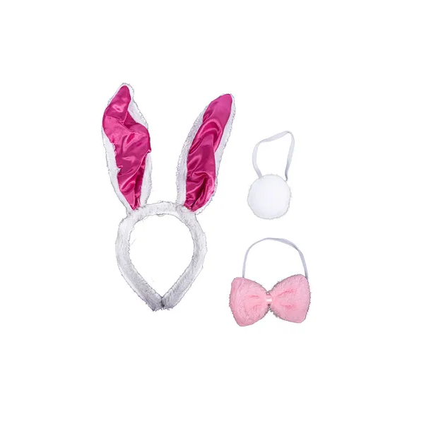 Kitro Bunny Ears, Tail &amp; Bowtie Set, 3-piece