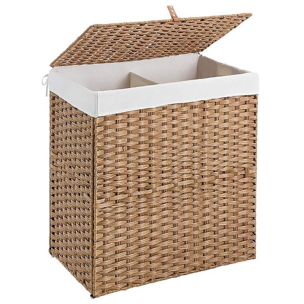 90L Laundry Hamper with Lid,Clothes Basket,Collapsible Laundry Hamper