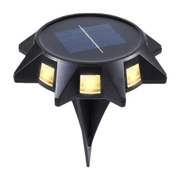 8 LED Solar Garden Disk Bright In-Ground Light