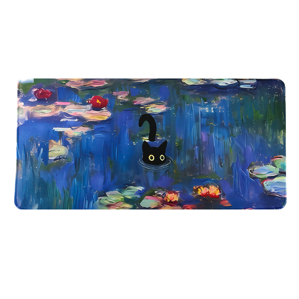 Neoprene Desk Mat - Monet- Non-Slip Surface for Keyboard or Laptop