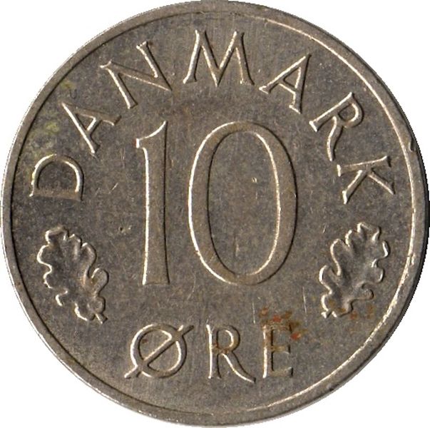 1980 Denmark 10 Ore Margrethe II Queen of Denmark
