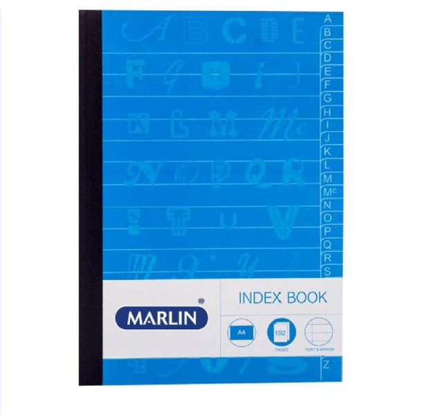 Marlin - A4 2 Quire Index Book A-Z (Pack Of 5)