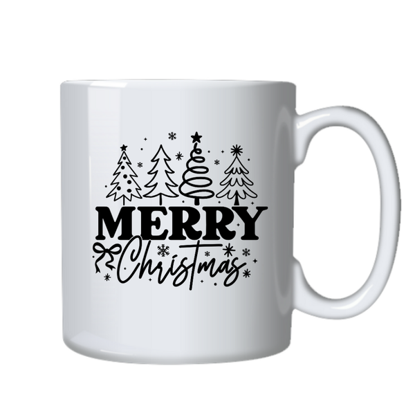 Merry Christmas Trees Positive Mug Birthday Christmas Party Gift 402