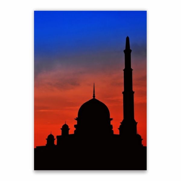 Mosque Silhouette Dusk Poster - A1