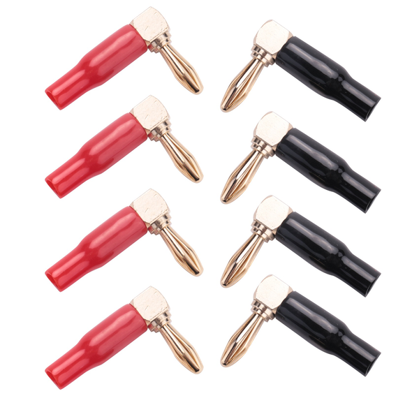 8Pcs 4mm Speaker Wires Connector Adapter 24K Gold Plated Banana Plugs