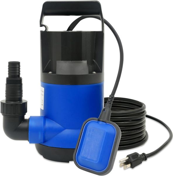 Transfer Pump with Automatic Float Switch 900W 8.5FTong Cord for Pond