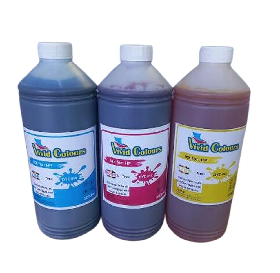 Vivid Colours Compatible HP Refill Ink Bottle Set Combo 1000ml C / M / Y Shop Today. Get it