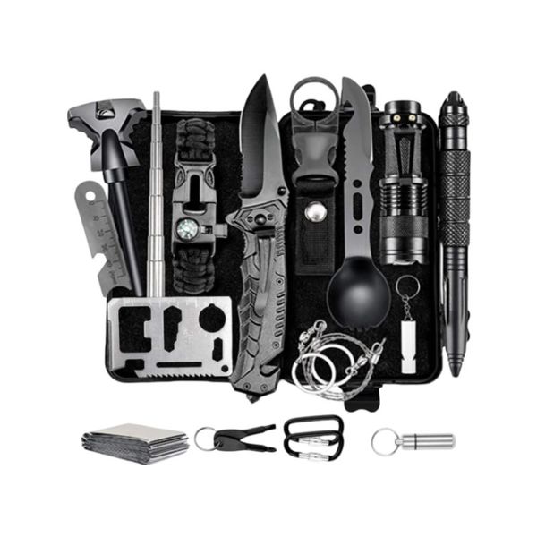 16-in-1 Outdoor Tactical Survival Camping Multi-Functional Kit