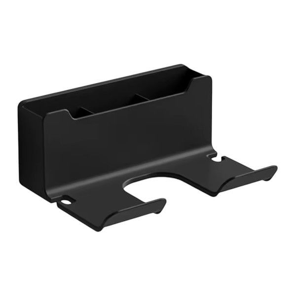 Hair Dryer &amp; Hair Tool Organizing Rack With Nail Free Installation - Black