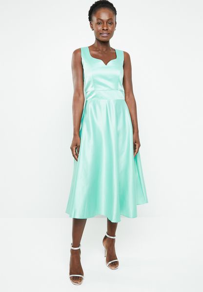 Women's Edit Sleeveless Fit And Flare Dress - Mint