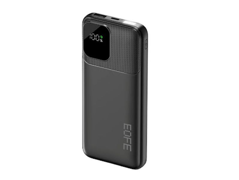 EOFE 10,000mAh Power Bank - Dual USB, Fast Charge, Slim Black Design- G101