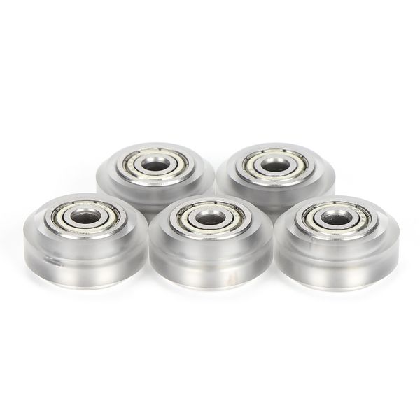 5 Pieces White POM Pulleys 625zz Bearing