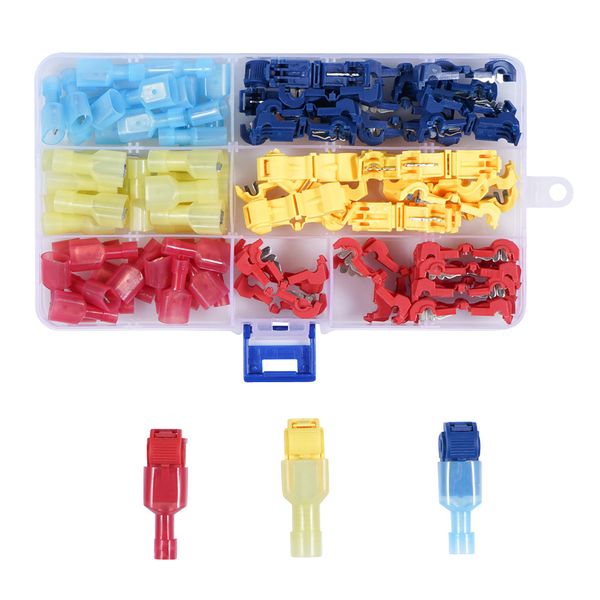 Tool DIY Fast Electrical Wire Connectors Snap Splice Lock Terminal 90 Pieces