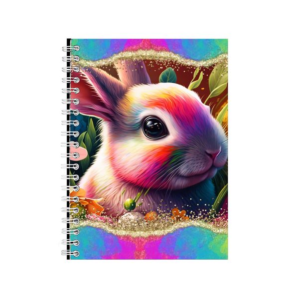 Bunny Face Neon Notebook Gift Idea Writing Book Notepad Pad 70