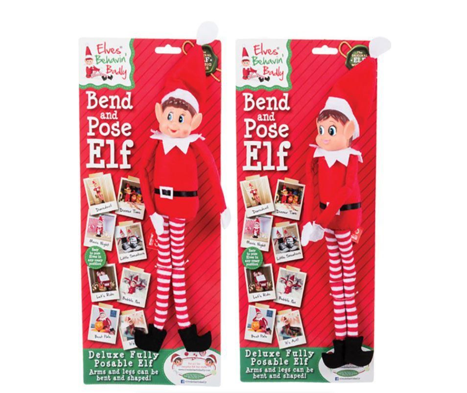 Christmas Poseable Elf (30 cm) - Set of Two