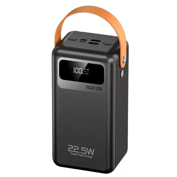 Sleek Black Power Bank - Portable, Fast Charging, Perfect for Travel