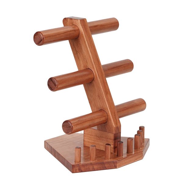 Solid Wooden Jewelry Display Stand Rings Watches Organizer
