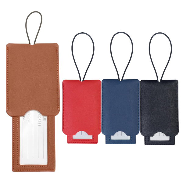 4PCS Luggage Tags for Suitcases PU Leather Luggage Tags with Privacy Cover