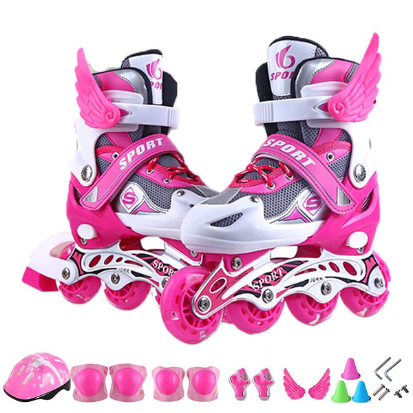 Adjustable Inline Skates - Indoor/Outdoor Use - Kids Gift
