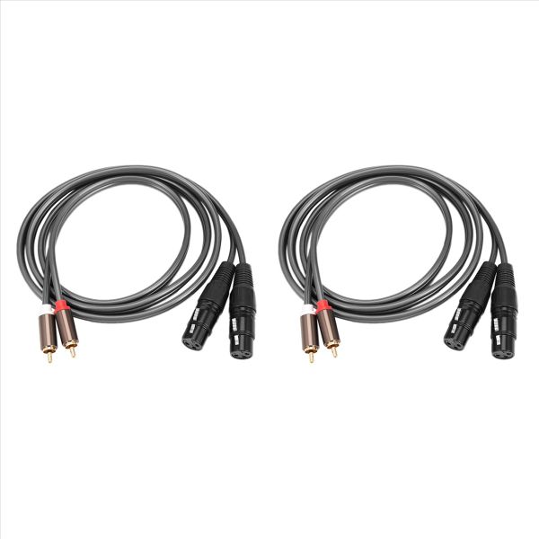 Dual Female Xlr To Rca Cable Heavy Duty 2 Xlr Female To 2 Rca Male