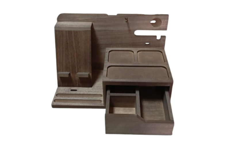 Ex-Bedside Docking Station for Men Desk Organizer - (Rustic)