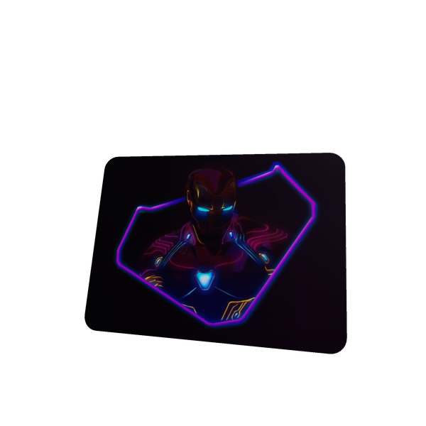 Iron Man Neon - Aesthetic - Mouse Pad