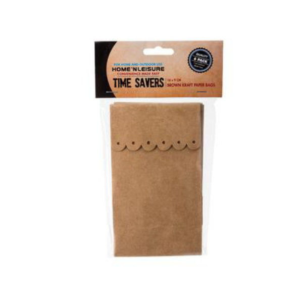 Home 'n Leisure Homeware - Brown Party Paper Bags 6 Piece x 2