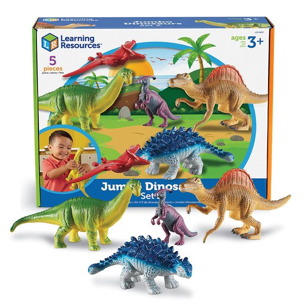 Learning Resources Jumbo Dinosaurs Animal Toys for Kids 5pc Ages 18 months+