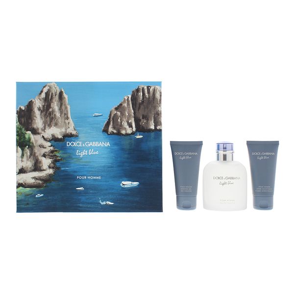 Dolce &amp; Gabbana Light Blue Pour Homme 3 Piece Gift Set (Parallel Import)