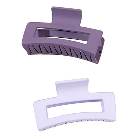 2 Piece - Minimalist Hair Clips - Dark and Light Purple Image