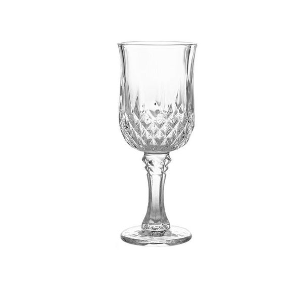 6 Pieces Flower Shape Clear Wine Glass