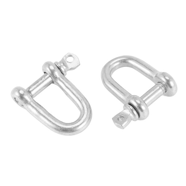 304 Screw Pin D Style Chain Dee Shackle 4Mm Compatible with None
