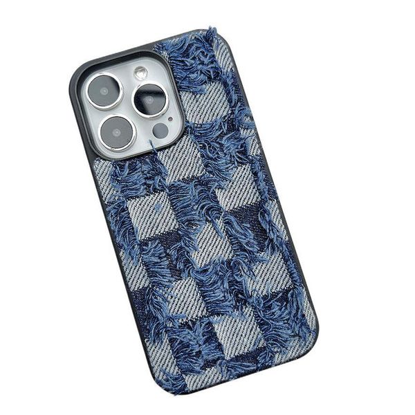 Shockproof Denim Texture Pu+PC Phone Cover Compatible With iPhone 13 Pro