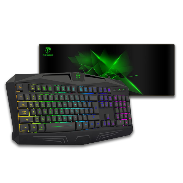 T-Dagger Combo - Tanker RGB Wired Gaming Keyboard &amp; Large Gaming Mouse Pad