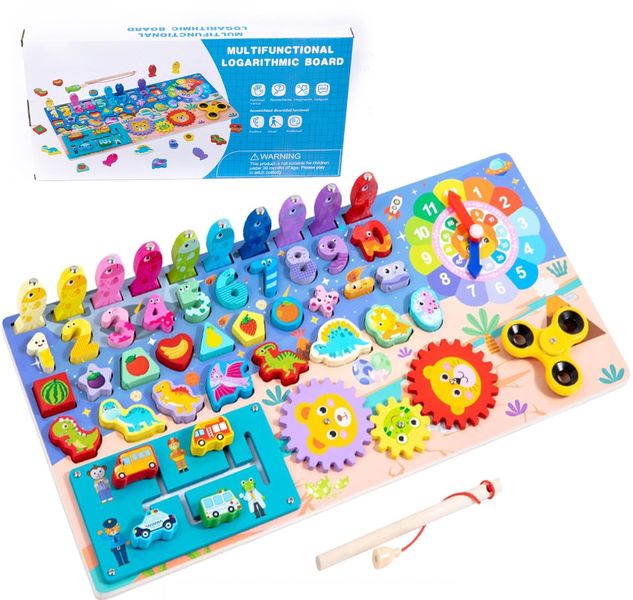 Montessori Toy, Multifunctional Learning Games Montessori Learning Toy - Blue