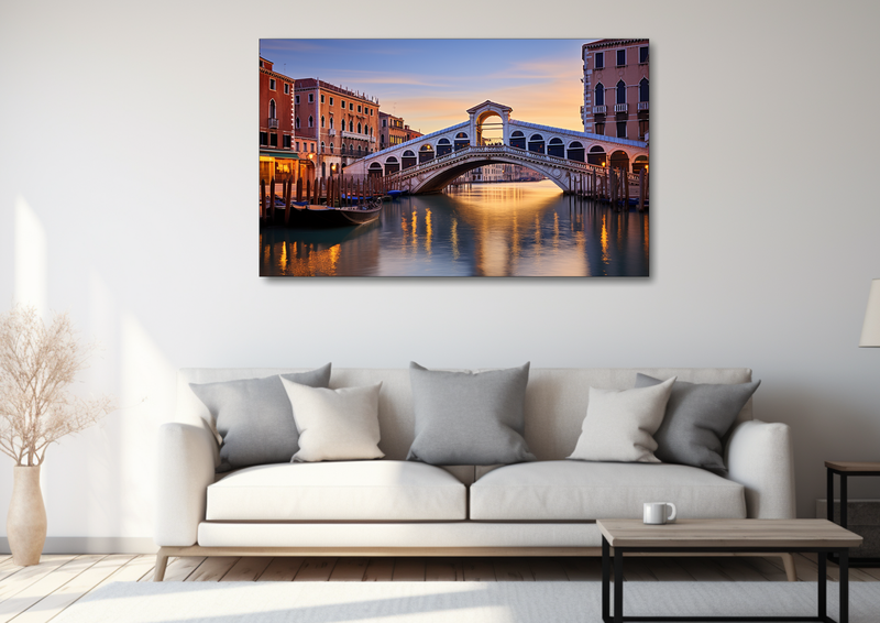 Canvas Wall Art - Venetian Canals At Dawn - HD0402