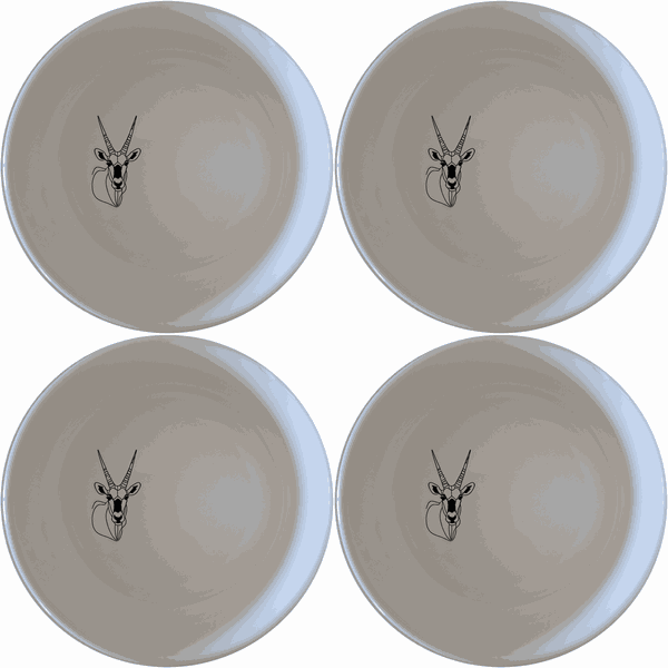 Gemsbok Bust Bowl Set of 4 - Range 1