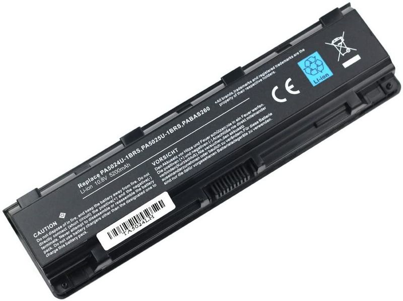 Battery for Toshiba Satellite, C850, Satellite Pro (PA5023U-1BRS) 5200mAh