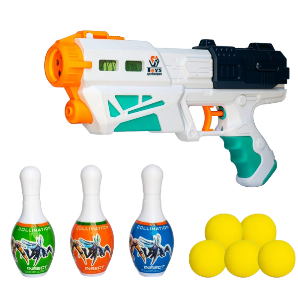 2 in 1 Bowling and Water Shooting Gun With Accessories