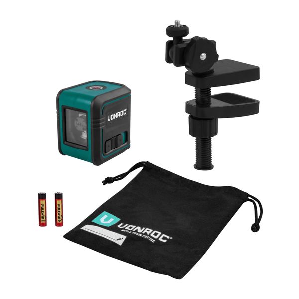 VONROC Cross Line Laser - Red - Self Levelling - 10m