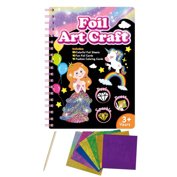 Foil Art Craft Activity for Kids - Gift for Girls Crafts