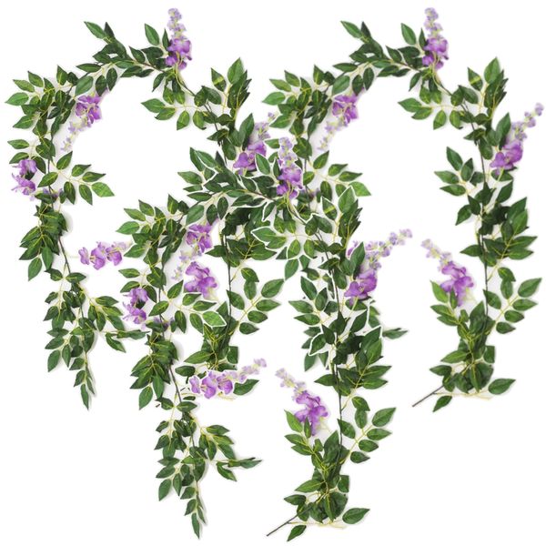 Home Garden Wedding Party 3pcs Artificial Flower Vine Decor Garland 1.8m